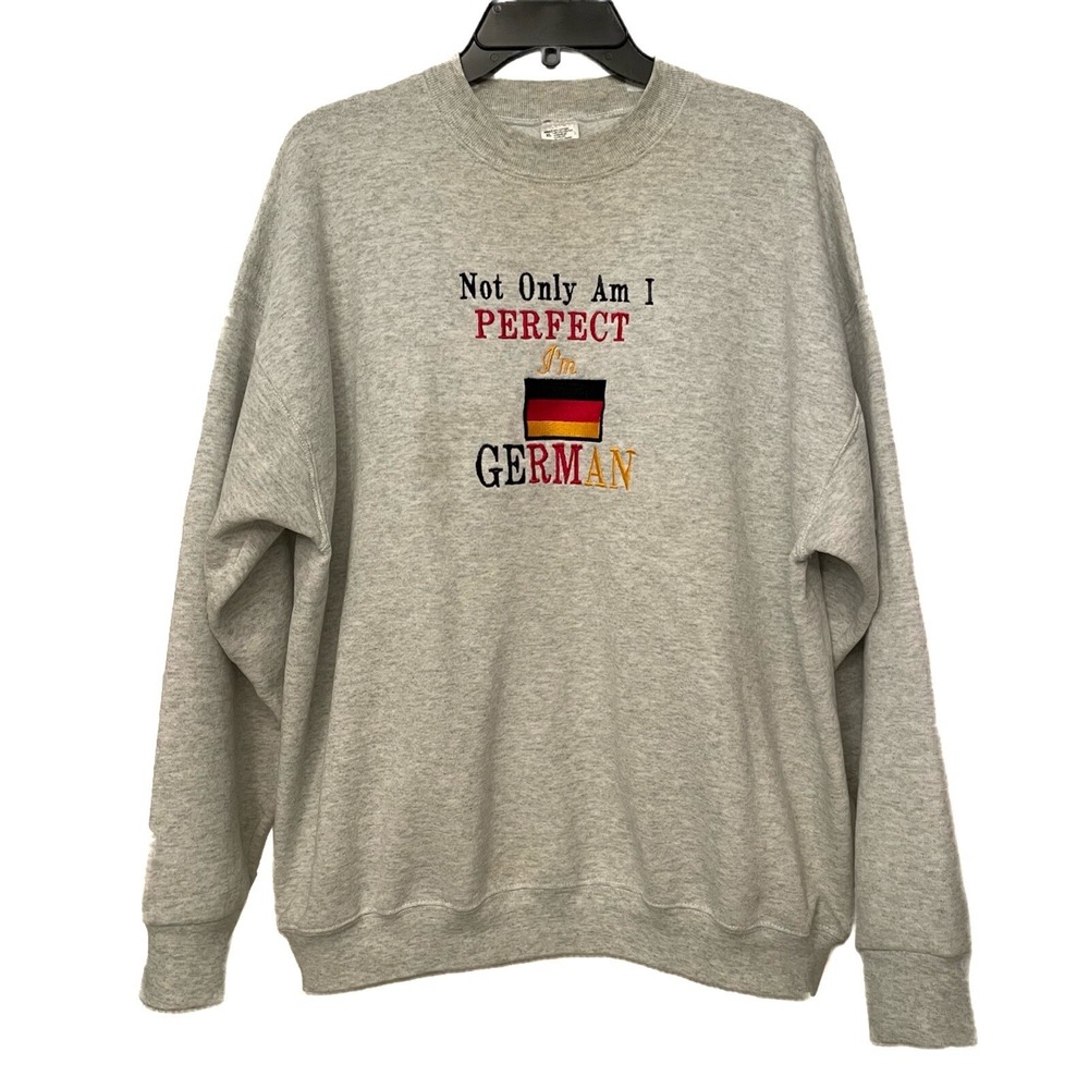Funny Vintage German Themed Sweatshirt Fruit of the Loom Adult Mens Womens XL